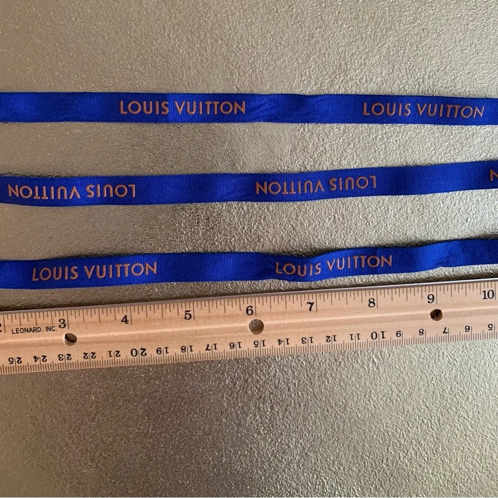 Louis Vuitton Royal Blue Ribbon 40” long x 0.5” wide Authentic gift wrapping